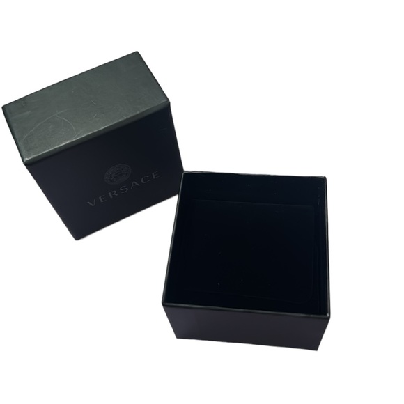 Authentic 2 Versace Empty Black GIFT BOX Logo for Jewelry, Ring, Necklace, Earri - Picture 9 of 9